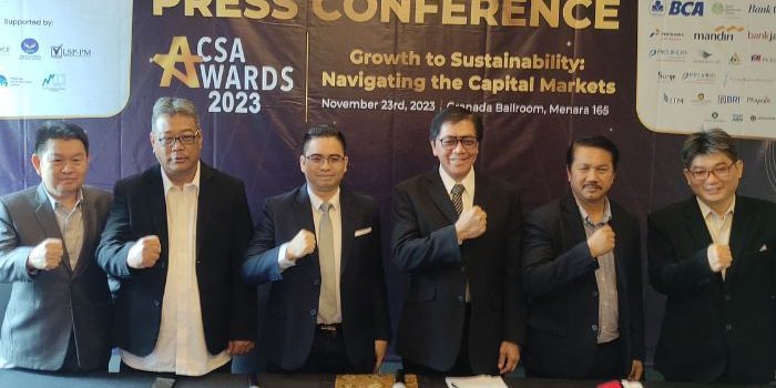 Konferensi Pers CSA Awards 2023, yang digelar di Menara 16, Jakarta, Kamis (23/11/2023) (MATRANEWS.id / Idris Daulat)