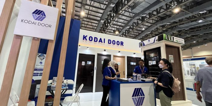 Foto : Stand KODAI DOOR di Hall B, Booth No. 17B, Pameran MEGABUILD Indonesia 2025 di Jakarta Convention Center (JCC) Senayan. (Doc.Ist)